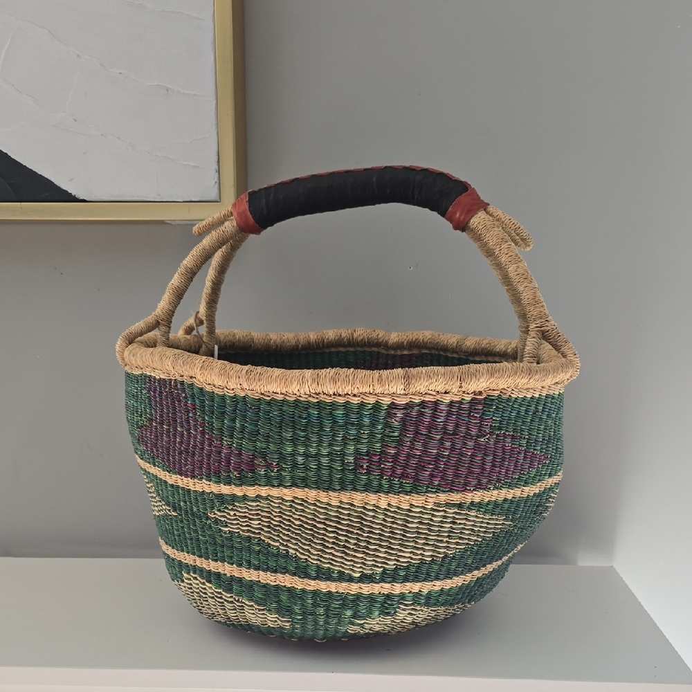 Handwoven Round Basket